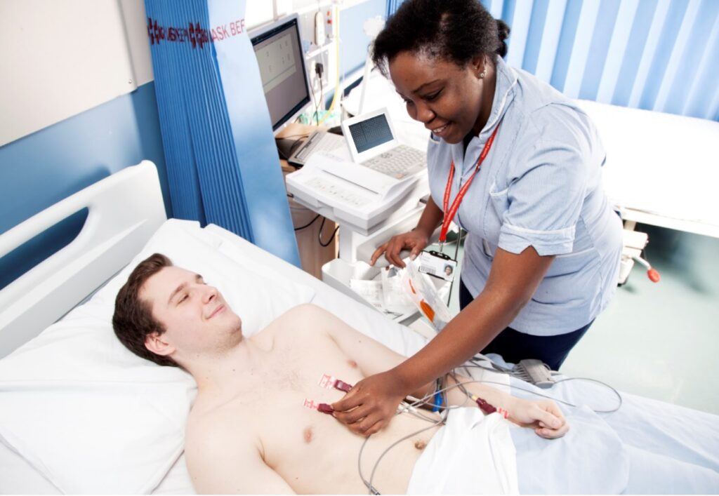 Patient having ECG