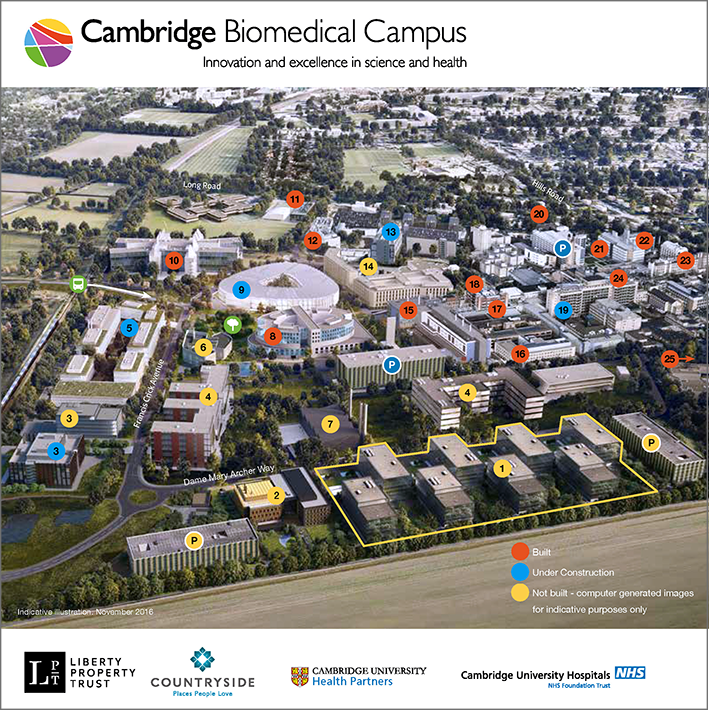 Cambridge University Campus Map Map-Of-Campus_Crop_Small | Cambridge Biomedical Research Centre