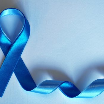 Prostate cancer blue awareness ribbon