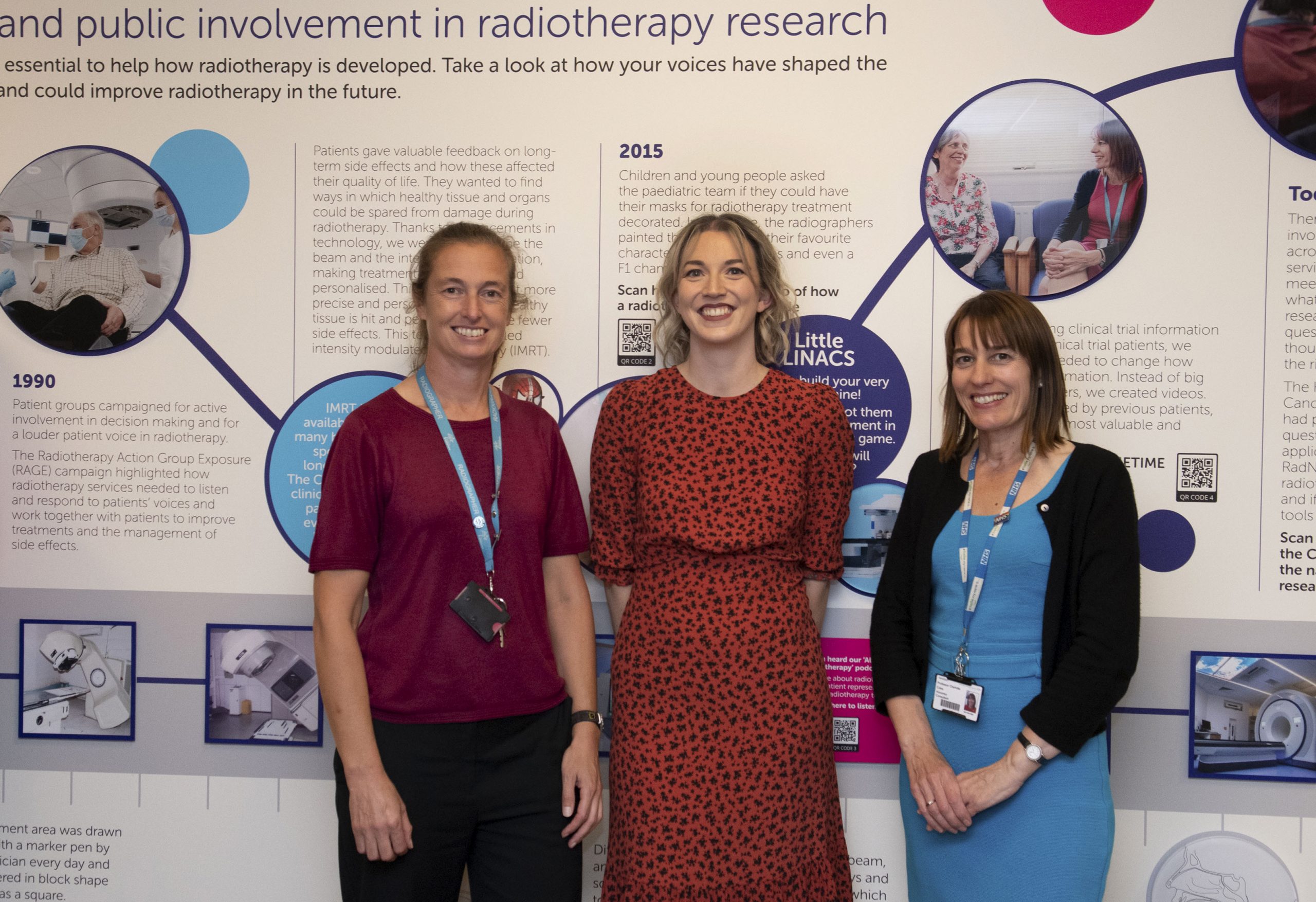 Jemma Chapman Head Of Radiotherapy Rachael Webster Senior Radiographer Charlotte Coles