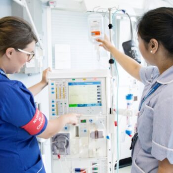 Nurses with clinical equipment - Image from Cambridge University Health Partners