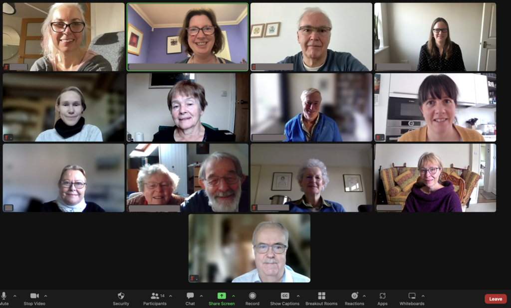 Image of CUH PPI panel members on Zoom screen
