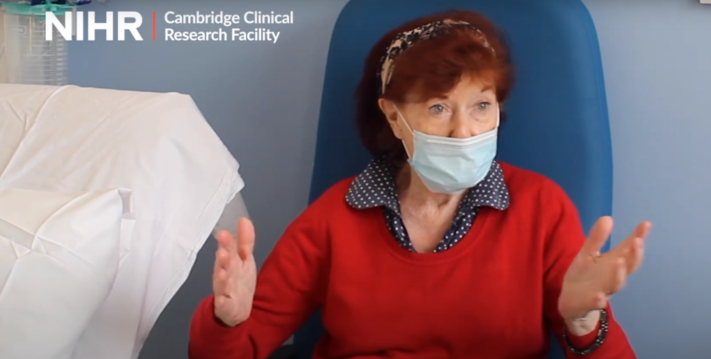 The CRF and BRC are keen to involve all age groups to take part in research. Wendy is 82 and is a research volunteer for the NIHR Cambridge CRF, and has since taken part in several trials. Watch her on YouTube: https://bit.ly/3YJVtov