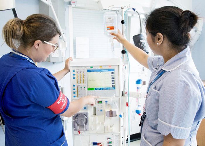 Nurses with clinical equipment - Image from Cambridge University Health Partners