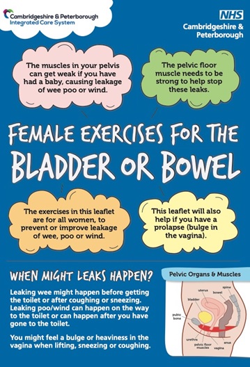 Pelvic floor exercises leaflet