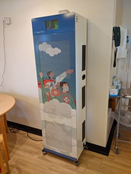 Air con unit on the wards at CUH