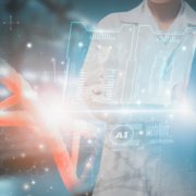 Abstract futuristic biotechnology medical technology concept