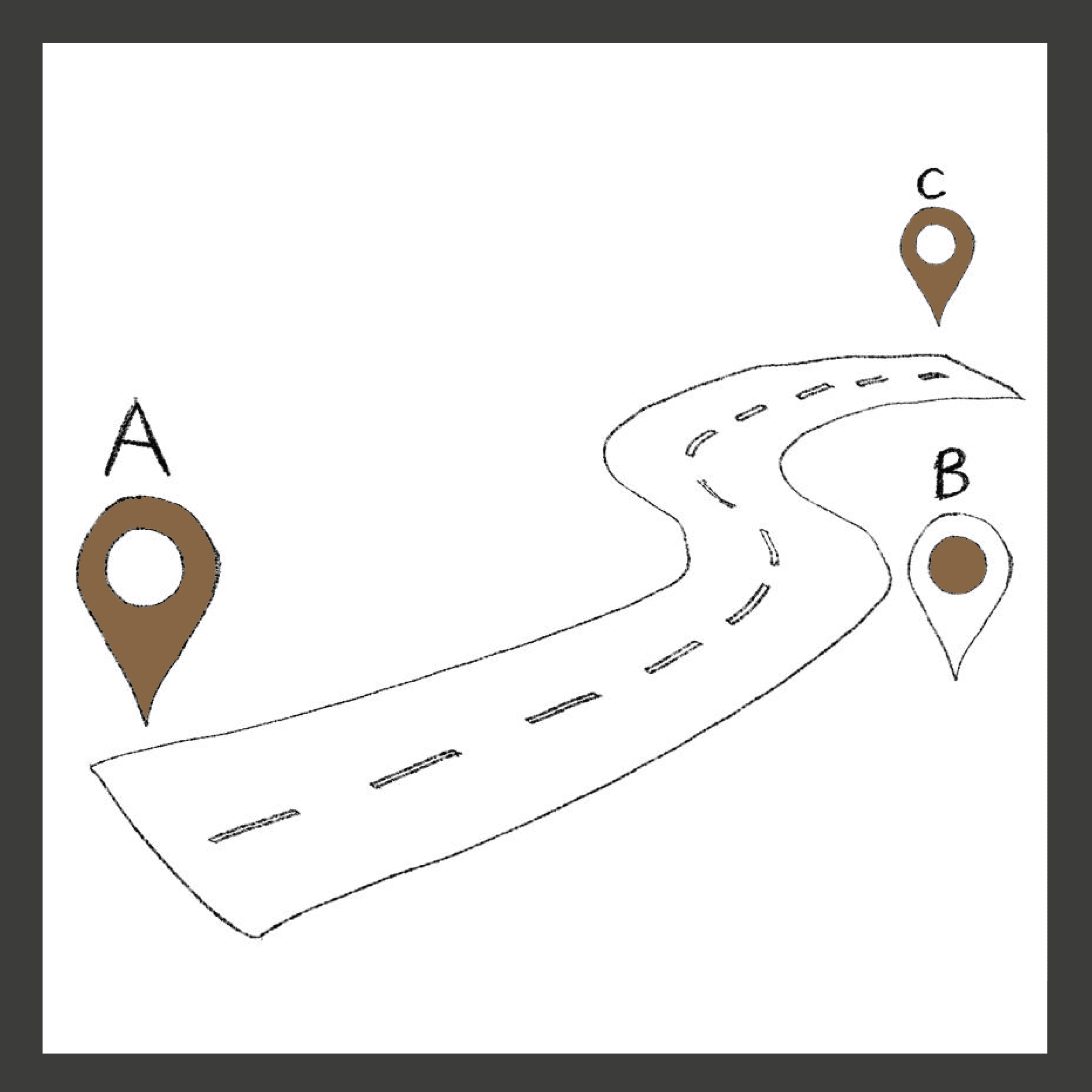 Hand-drawn graphic of roadmap =""