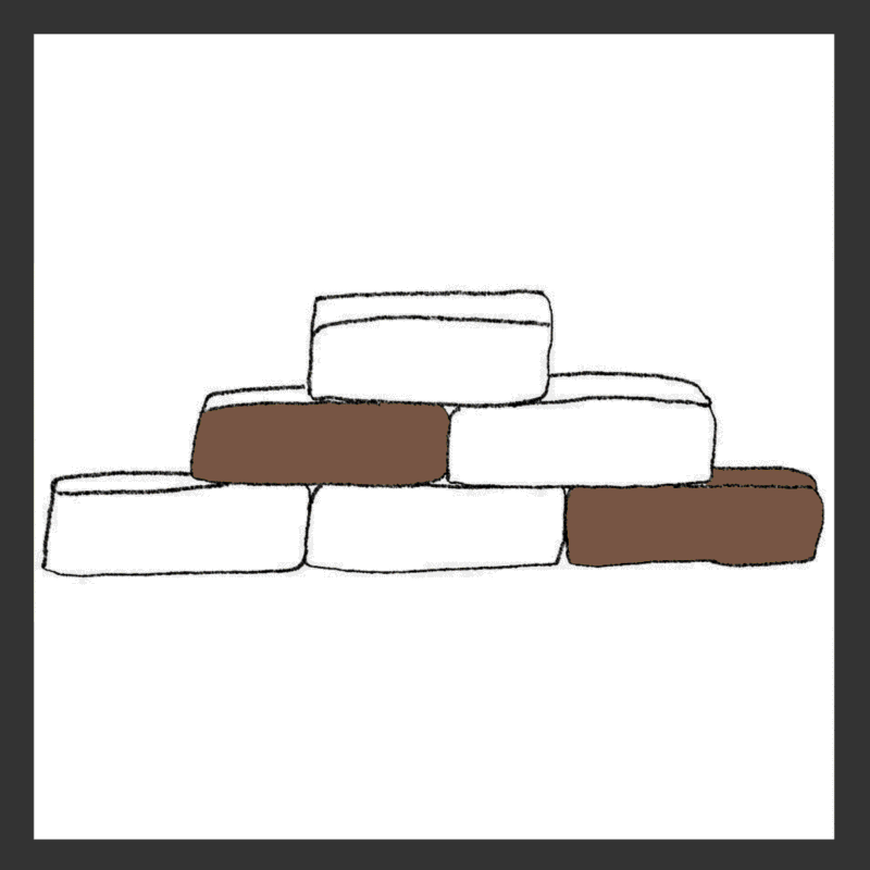 Hand-drawn graphic of brick wall =""