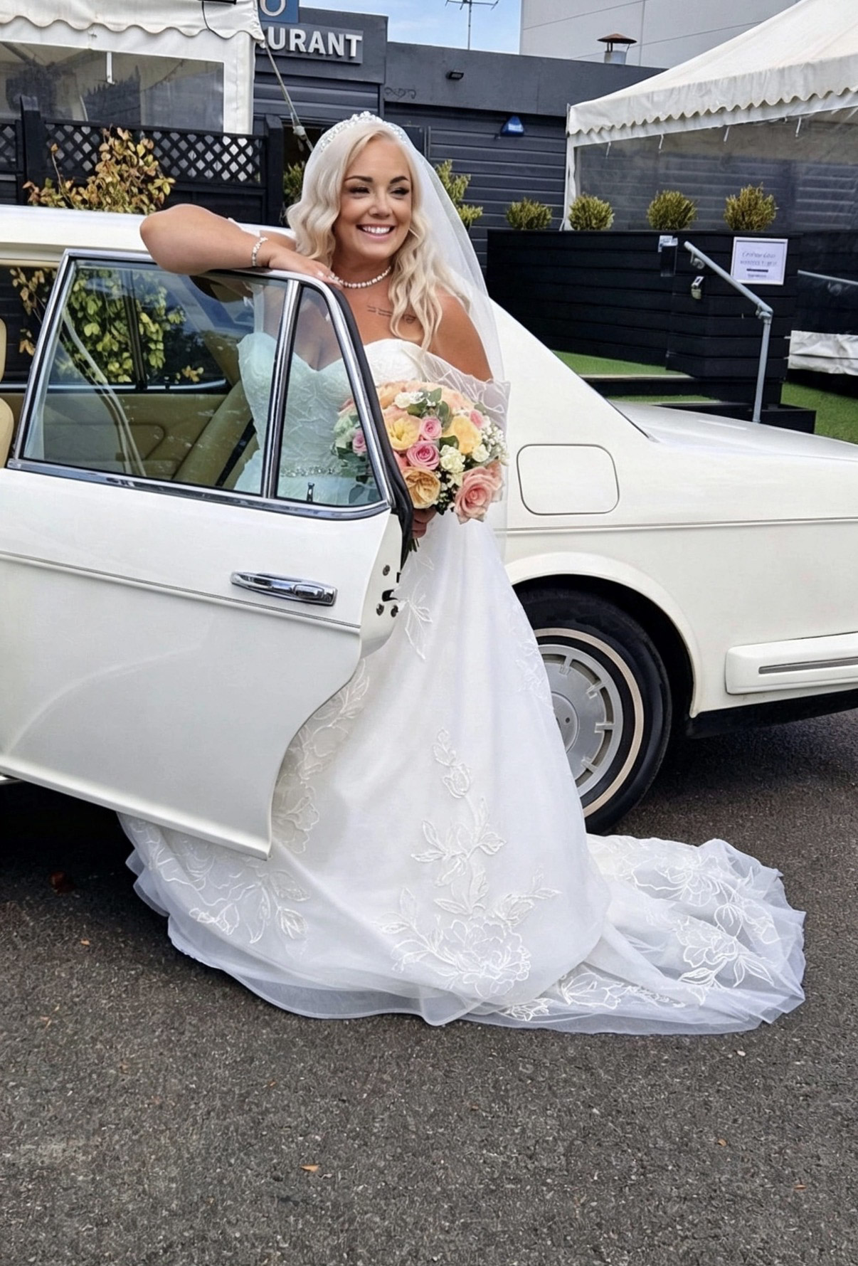 Victoria Thurston on her wedding day